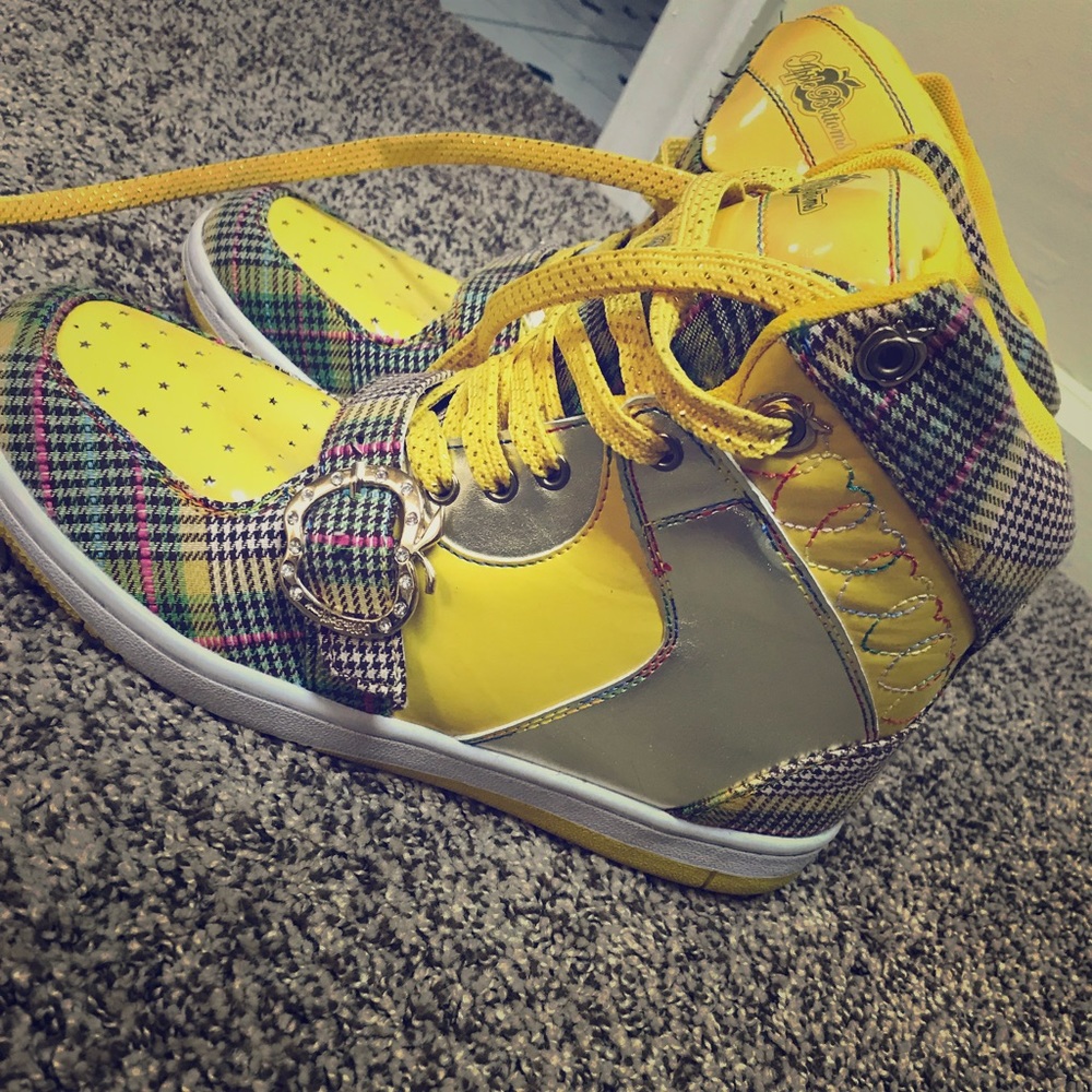 Apple bottom high top sneakers